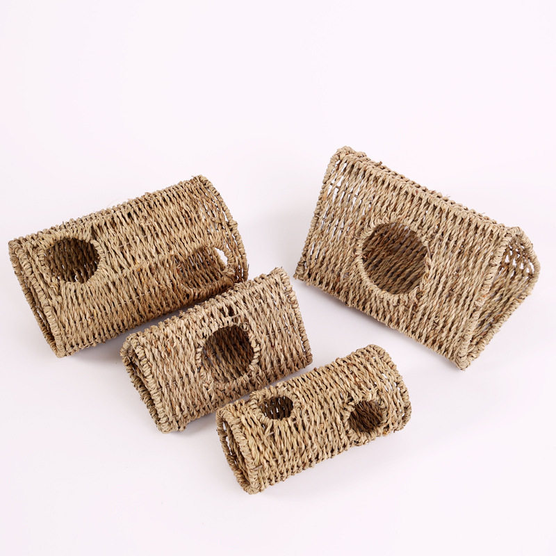 仓鼠荷兰猪豚鼠蜜袋鼠龙猫松鼠鹦鹉草编树洞吊窝吊筒鹦鹉玩具吊床