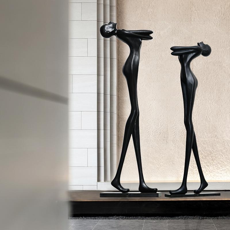 现抽代象创意样迎宾人物雕塑酒店大堂售楼处板间术装饰大TZ-90440