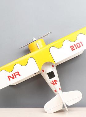 复古双翼飞机模型摆件家居儿童房摆饰空中挂饰拍摄道具茶餐厅摆设