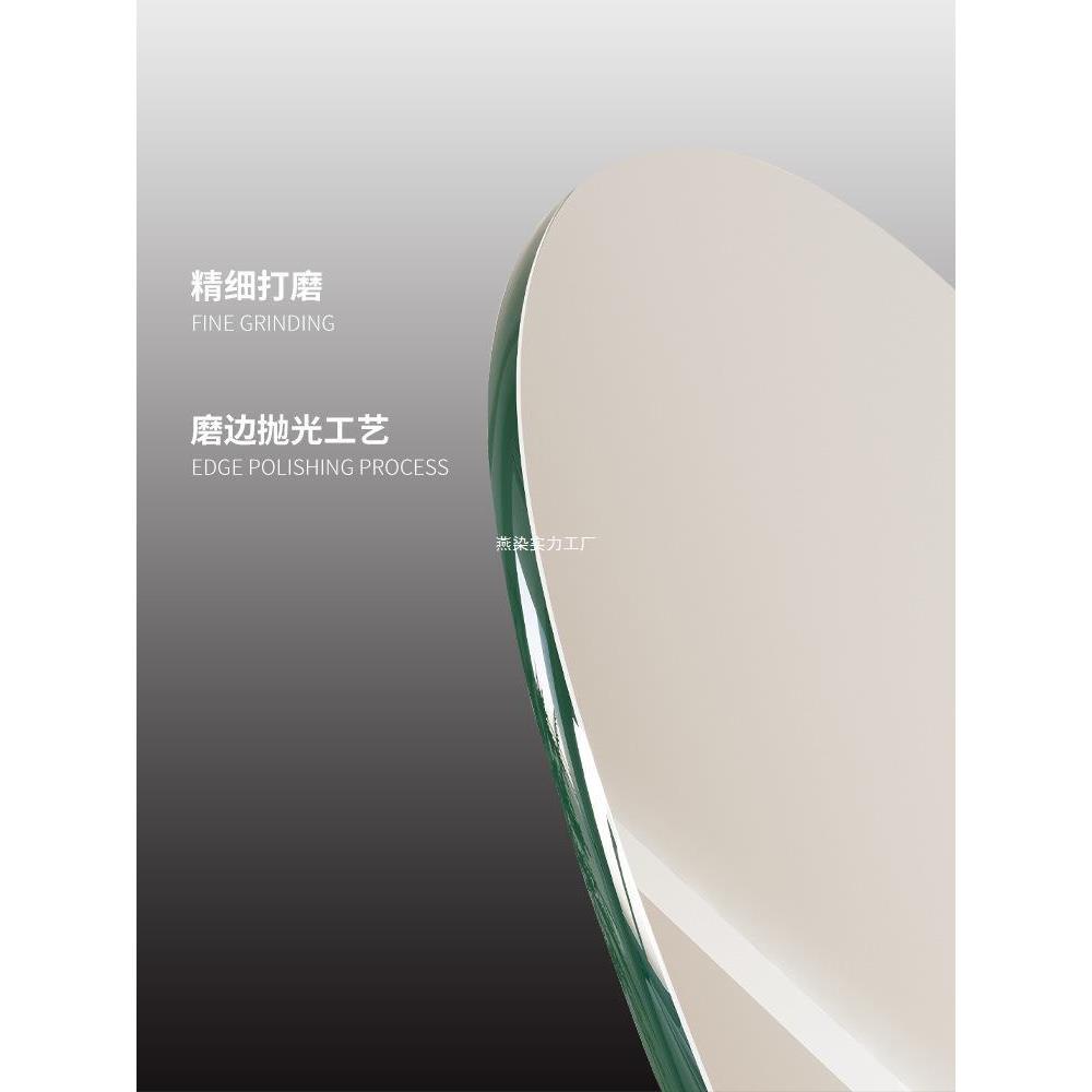 入户门口镜子玄关拱形全身镜壁挂墙穿衣镜贴墙自粘柜门上墙免打孔