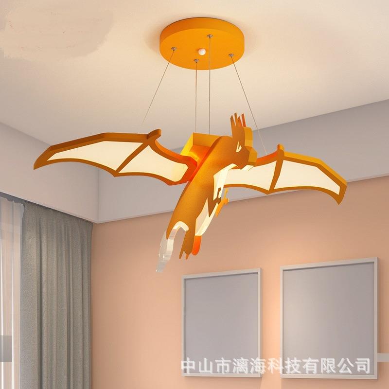 神奇宝贝喷火龙儿童卧室灯护眼男房灯孩意恐龙卡通吸顶间UHS-3974