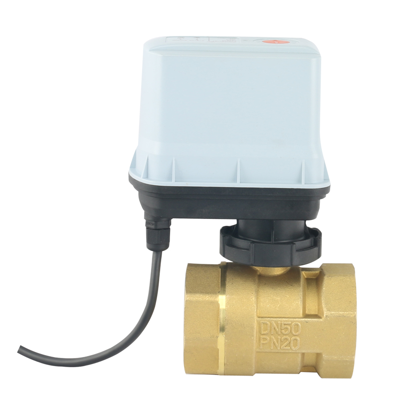 方威FVQ8021黄铜电动球阀两线断电复位常开/闭代替电磁阀三线二控