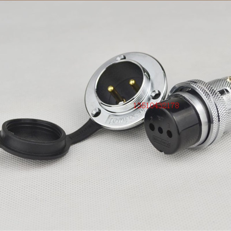 航空连接器 30M系列航空插头插座 GX30 2P-10P 金属连接器