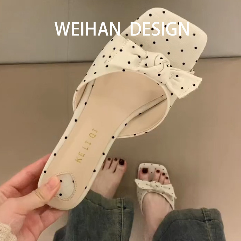羊皮版!韩式波点露趾一