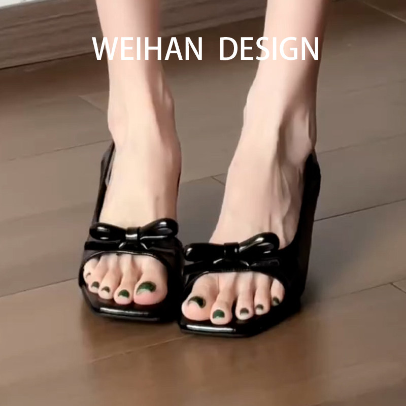 羊皮版！法式漆皮蝴蝶结