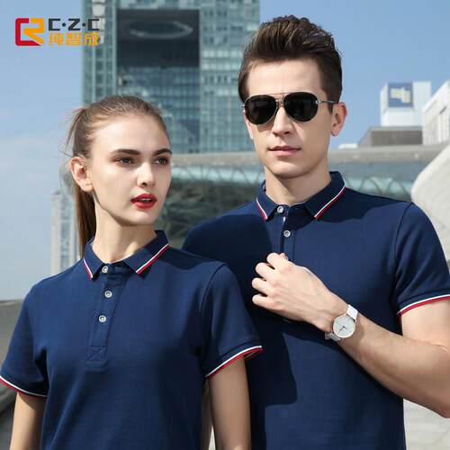 翻领短袖t恤定制工作服polo衫企业工装厂服定做男女文化衫印LOGO