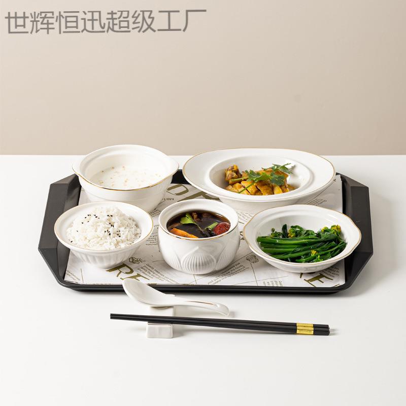 陶12345678瓷盖月子餐餐装碗具盘产妇一人食套月子带托盘