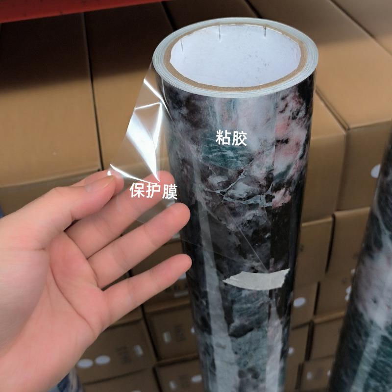 宝石族绿THB色水馆贴纸仿岩板鱼缸背景贴翡翠蓝胶海鲜不池背景干