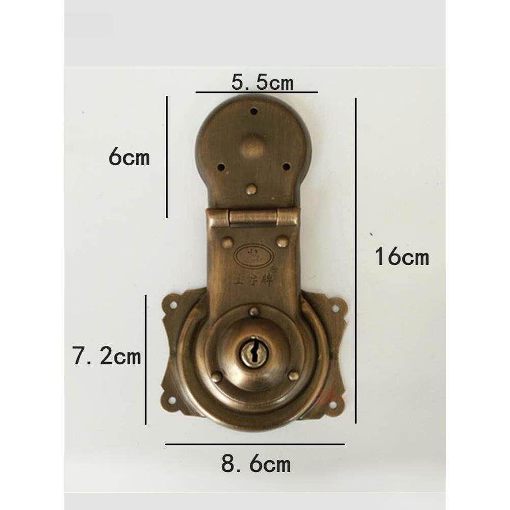 樟xc-025木五箱金铜配件锁箱明清中式仿古复箱古扣老式锁扣搭扣锁