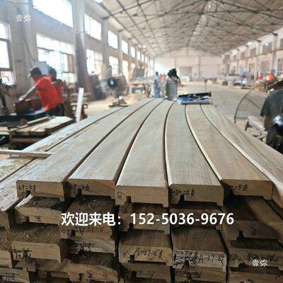 防腐木坐扶DWQ菠萝户外栏杆弧形凳柳桉木料异形护手栏开槽打格孔