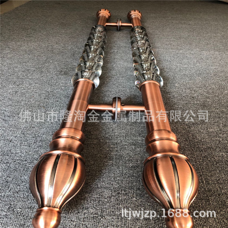 豪华酒店 玻璃门红古铜不锈钢大门拉手 简约现代仿古铜不锈钢拉手