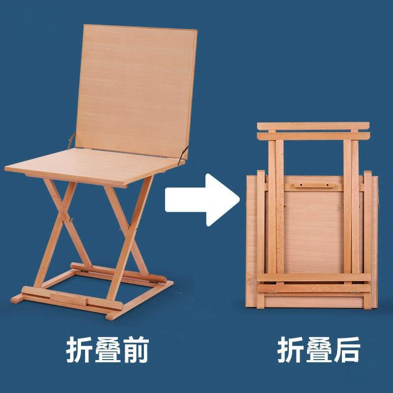 术写生静物可折叠实木素描绘画美台石膏像静物摆静放台台榉木127