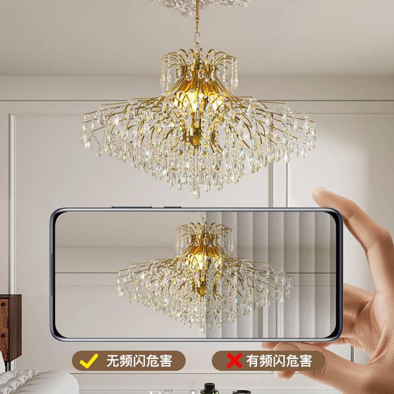 轻奢水晶吊灯跨境法式复古风美式乡村别墅客厅餐厅酒店高档吊灯具