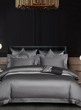 全棉贡缎布140支长绒GNJ上棉面料70S纯床用品高支高密料色纺织品