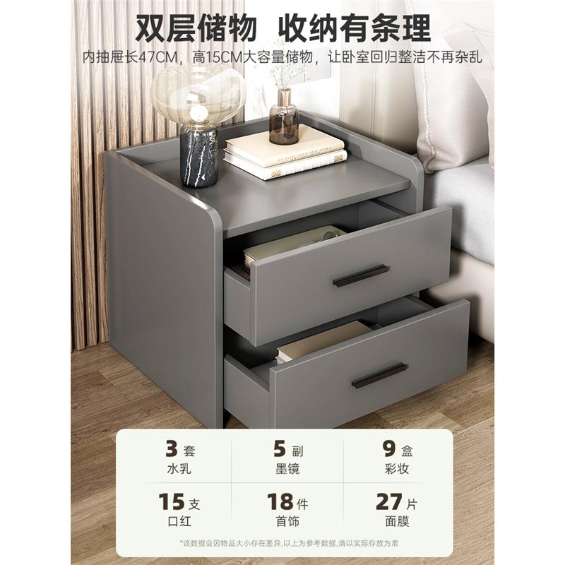 床头柜小型简约现代家用卧室置物架简易收纳柜床边小柜子储物柜