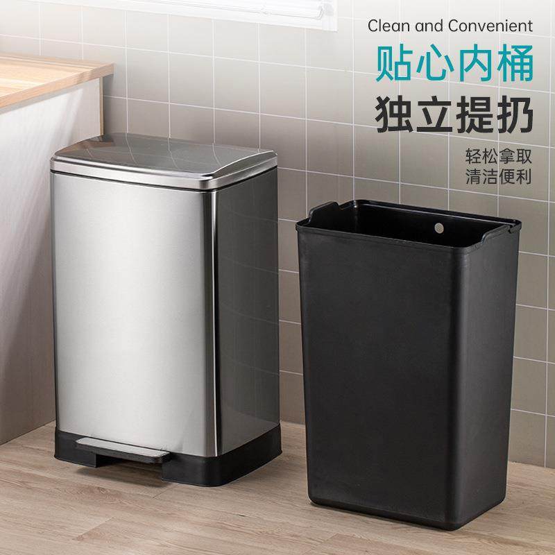 6L商用大容量不锈脚踏ELI缓降垃圾5桶内外双桶公店司酒钢大堂收纳,家庭/个人清洁工具,垃圾桶,淘宝优惠券,粉丝福利购,淘宝优惠卷