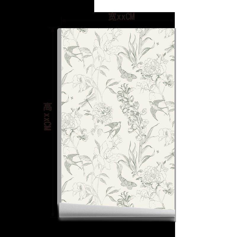 贴9VF7698THS7T衣柜贴法式纸自粘卧室装纸饰推拉门画移门玻璃门墙