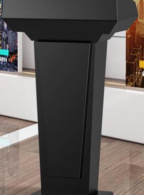 演讲台实木985会议室言台白色漆烤讲台桌发主持台门口迎宾接待B台
