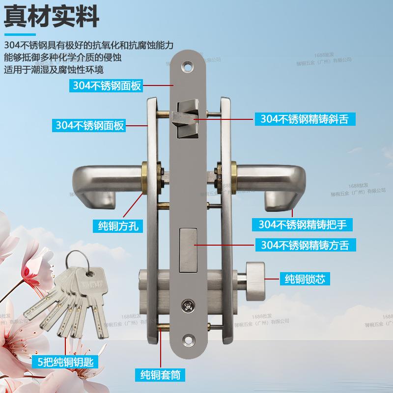 船用防火门锁304不锈钢C-1H船用门锁游艇舱室锁房车安全锁具配件