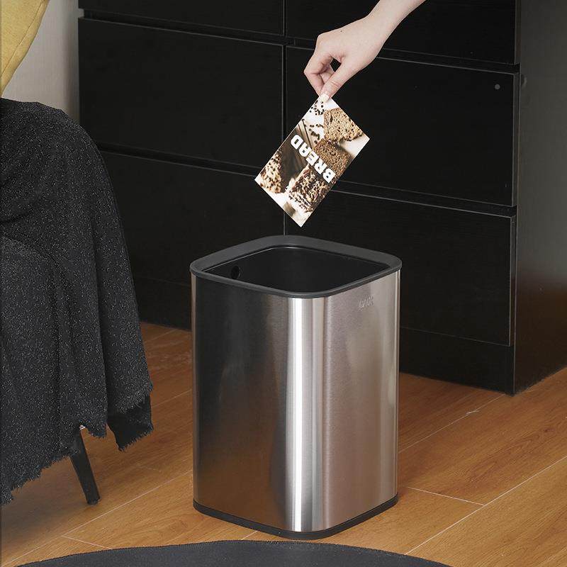 生间家用新高款轻卫奢无盖垃圾高颜桶值卫8882生厨房客厅2025档88