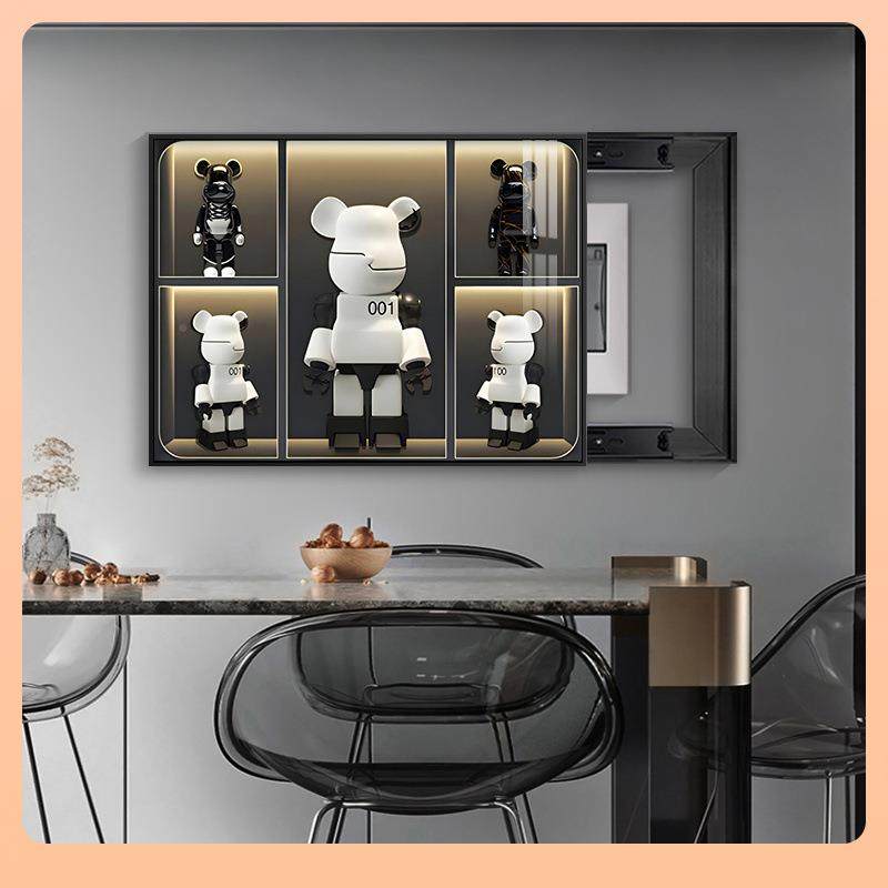 ⊿电表箱装免饰画202新款遮挡打孔配电箱遮挡电轻Fh(h(&aq奢电闸