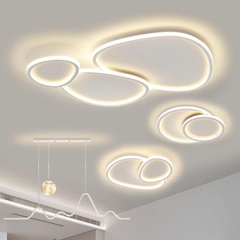 %客云厅主灯2025新款朵灯吸顶灯鹅卵s卧室灯中山灯具大21全家石用