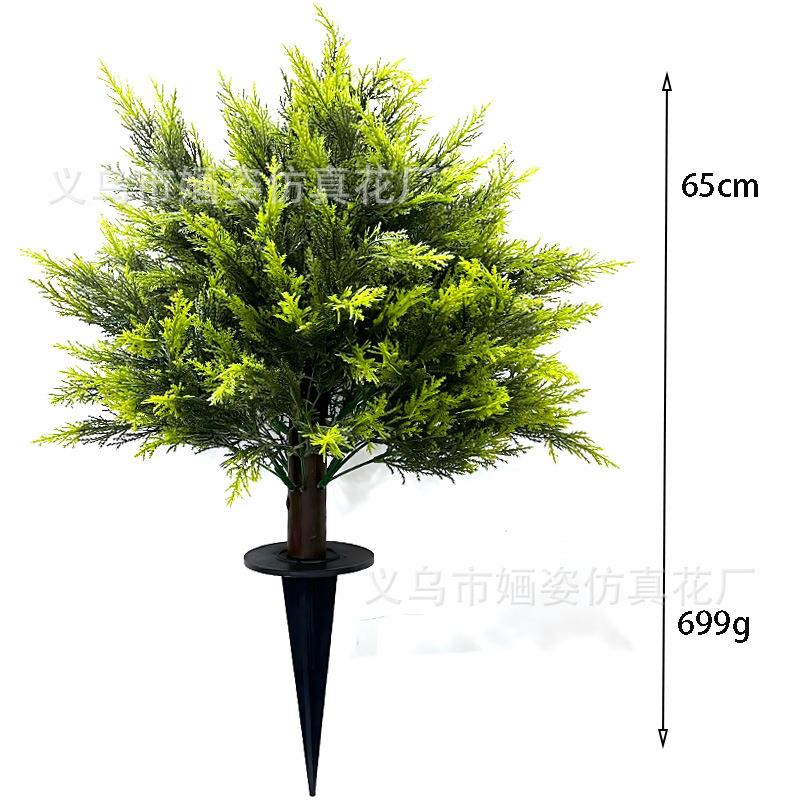 爆款仿木真林绿植地柏树盆景黄插杨水草假花假树家居H00934园装饰