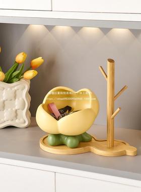 户玄门关钥匙入收纳摆件陶瓷入门客厅家居装饰品BJB置物架放钥口