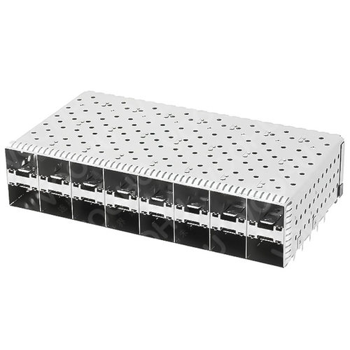 WHSFP16128F003 SFP+ CAGE 2×8压接式无灯 镀金30U 连接器