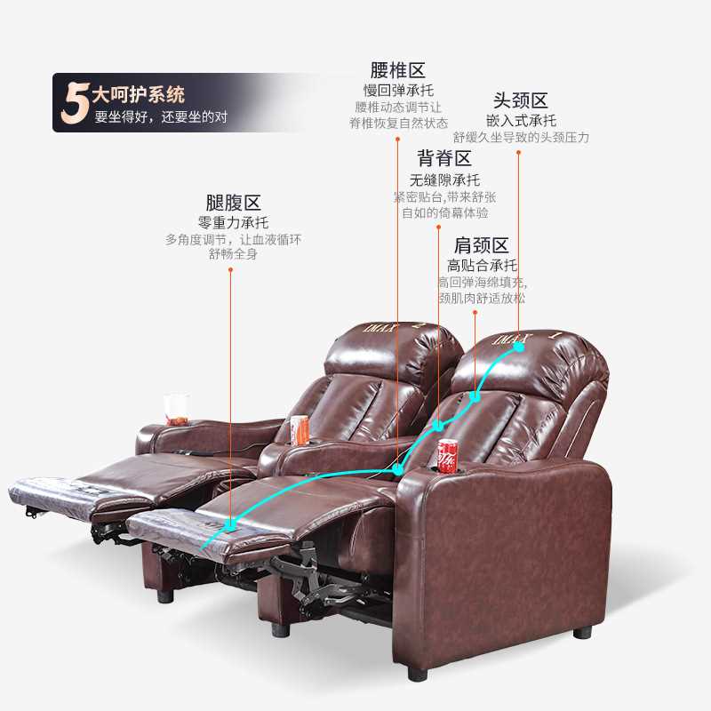 家庭影院沙发椅双人位躺椅头等功能舱私人vip影音室电动沙发组合