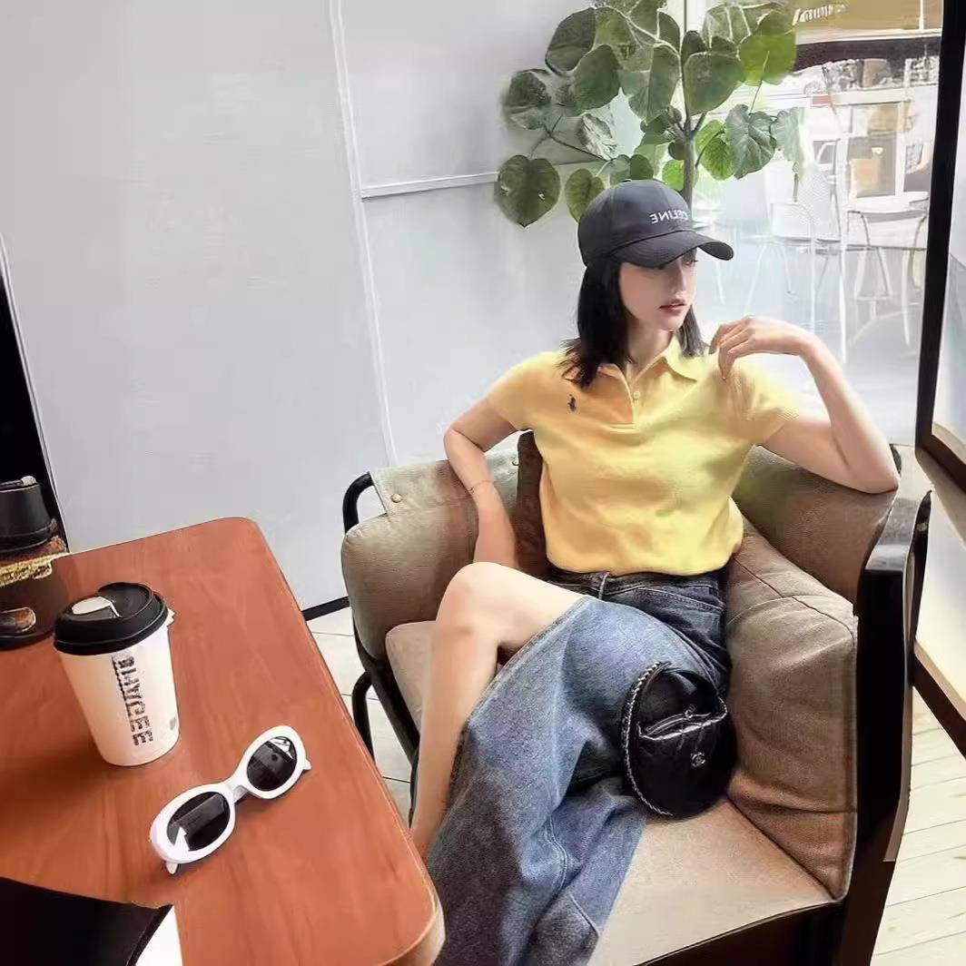 现货RL拉夫劳伦小马战马刺绣短袖小标百搭休闲针织衫基础t恤女潮