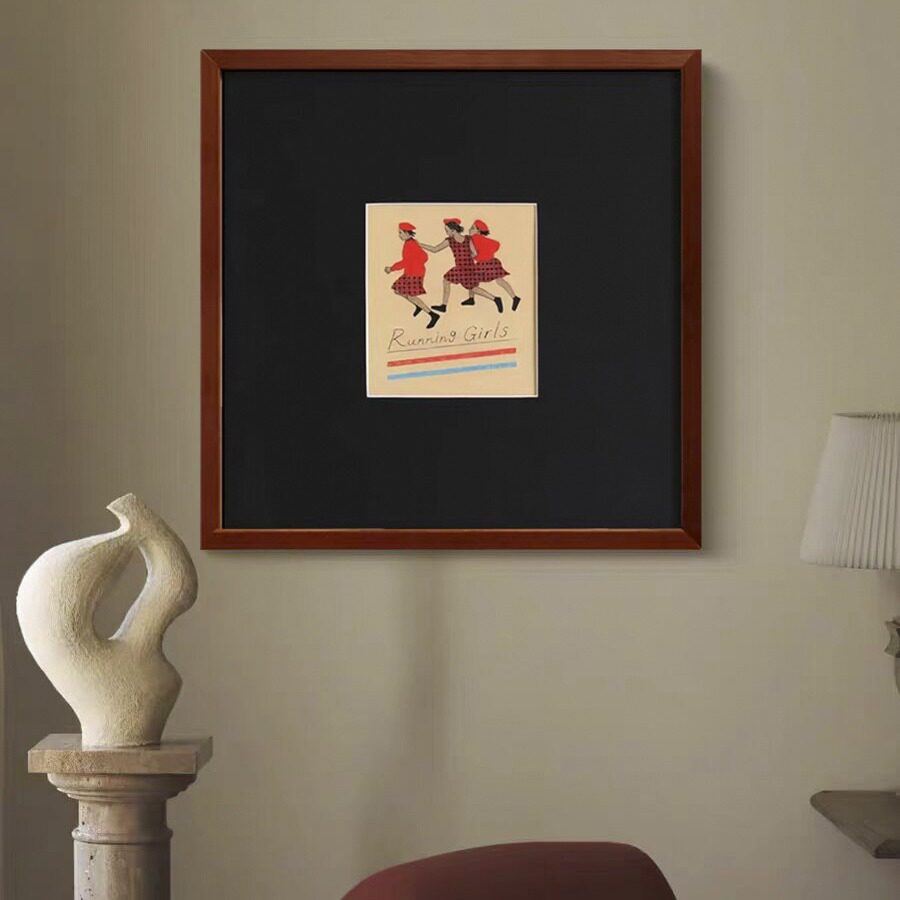 【折扣】中古风装饰画人物挂画玄关沙发背景墙法式风床头边柜摆画