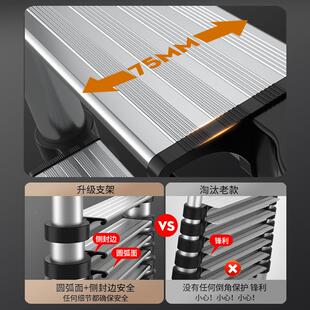 88670正人字梯子多功能折家用叠伸优缩梯子工楼程便携升降收缩