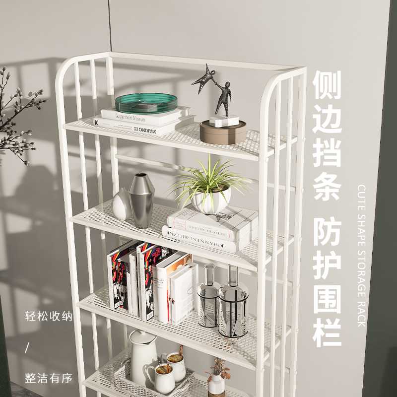 9U简约多层书架落地铁艺办公储物展示架卧室儿童学生家用收纳置物