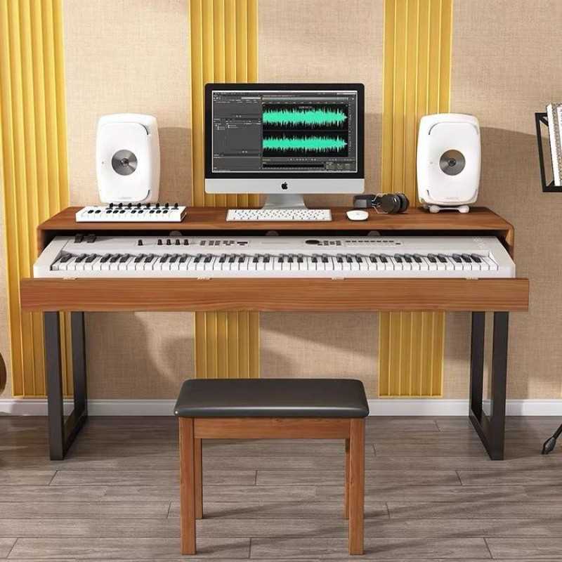 CWF实木琴桌书桌式编曲桌电钢琴收纳桌电子琴88键midi键盘工作台