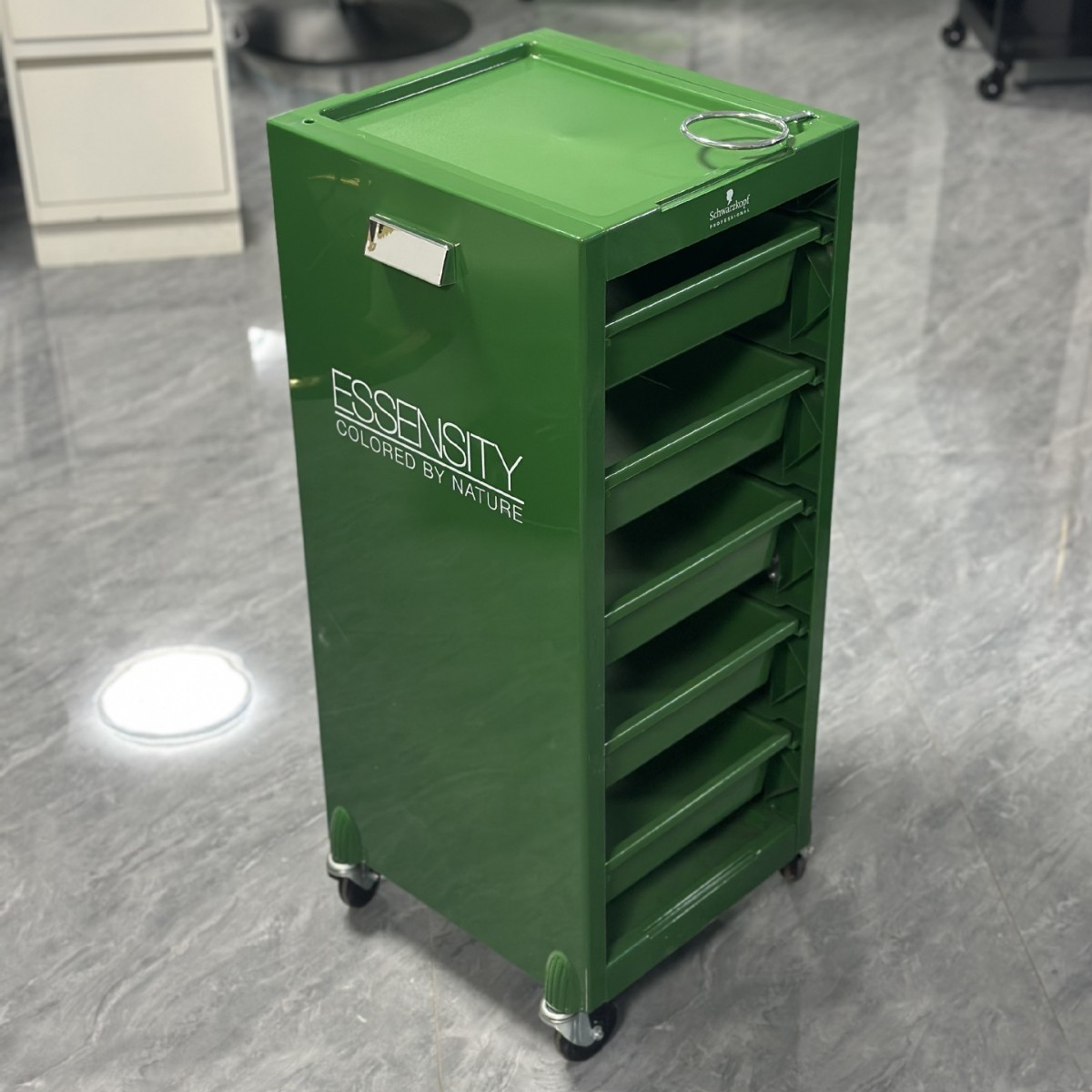 施华蔻美发店收纳工具车黑色翻黑版商用理发店置物架小推车