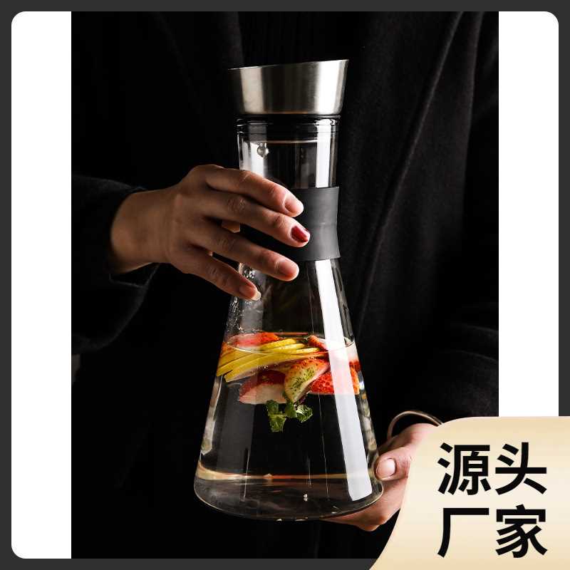 舍里果汁扎壶耐热白开水瓶凉水壶家用冷水壶玻璃耐高温夏季水壶