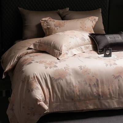 Chateaux夏朵100支色织大提花四件套长绒棉超柔轻奢床上用品