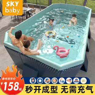 游泳池儿童家用免充气可折叠水池婴儿游泳桶家庭户外大型支架泳池