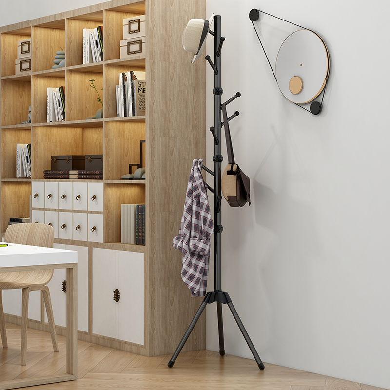 速发衣帽架衣地挂室简约衣服架卧衣架单杆式不锈钢落架子客厅