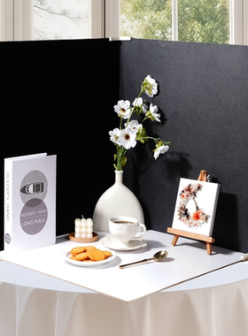 白色拍照背景板拍摄道具PVC摄影背景墙3d立体摆拍ins风纯色背景布