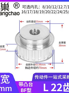 速发L22齿同步轮BF齿宽21内孔12 14  6 17118 1 20 24 25 28同步