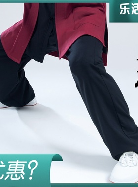 速发陈麻太极拳裤子春秋冬季男横弹棉英武术练功裤笼灯加绒厚款