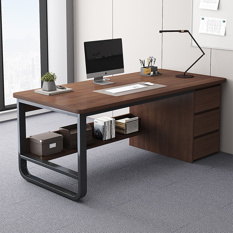 速发职员办公桌位约办公室员工简桌子卧室简脑家用书桌台式电易桌