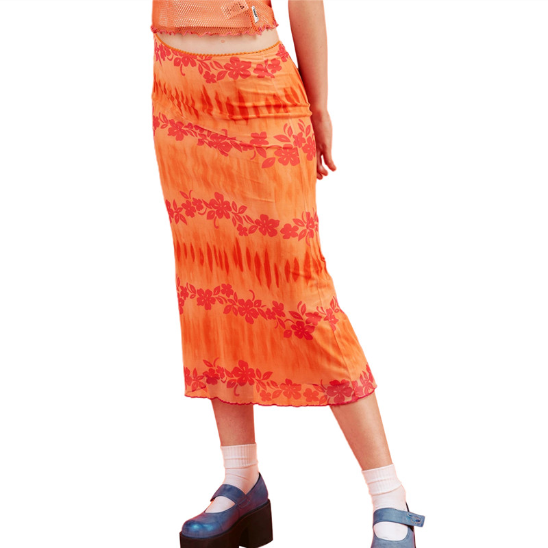 现货速发Fashio Sumr Wo Boho h Casu Style Skirts Feme H