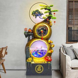 饰礼物落地流水 crR大型流水葫芦网红循环水鱼缸客厅办公室开业装
