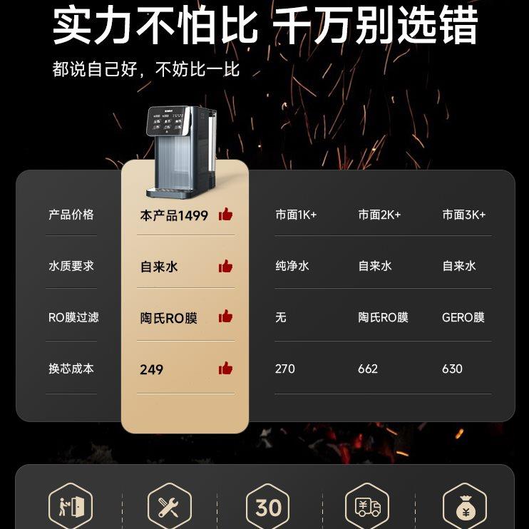 BORAVIT勃朗净饮水机家用即热一体直饮机台式净水器反渗透净饮机