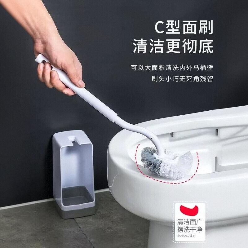 日本AISEN马桶刷套装卫生间无死角家用长柄厕所马桶清洁神器刷子