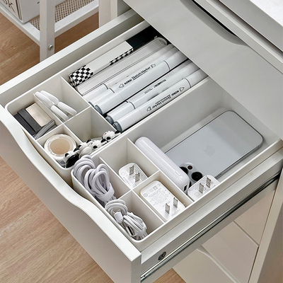 数据线收纳盒充电线电源理线器电线抽屉整理盒桌面集理线盒收纳神