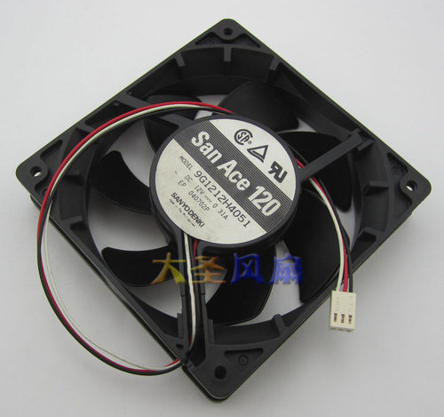 SANYO三洋 1225 12025 12V 0.31A 大风量机箱风扇 9G1212H4051